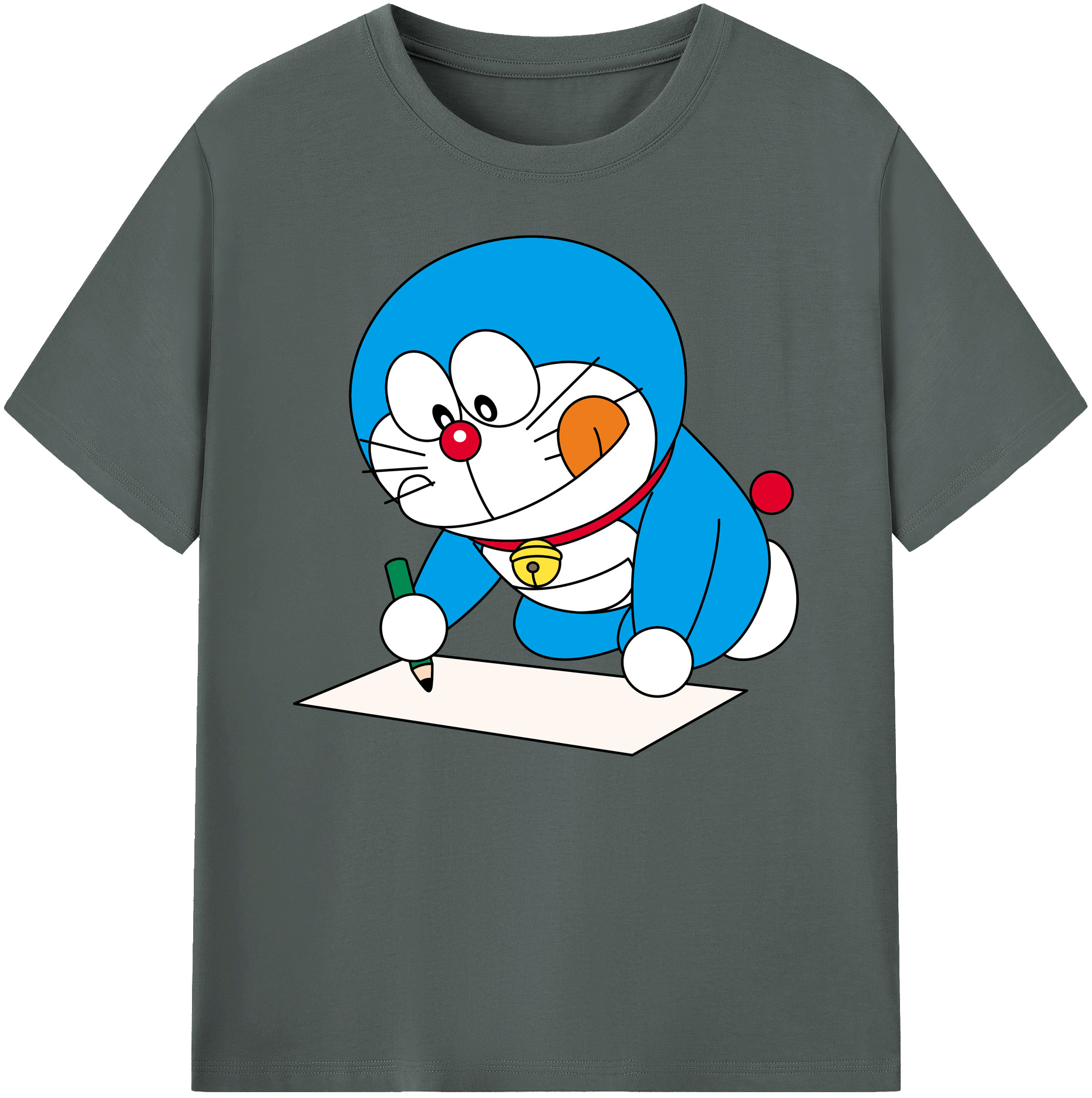 （画像用） ドラえもん Doraemon 綿100％ メンズ半袖Tシャツ｜肌触りやわらか＆通気性
